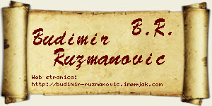Budimir Ružmanović vizit kartica